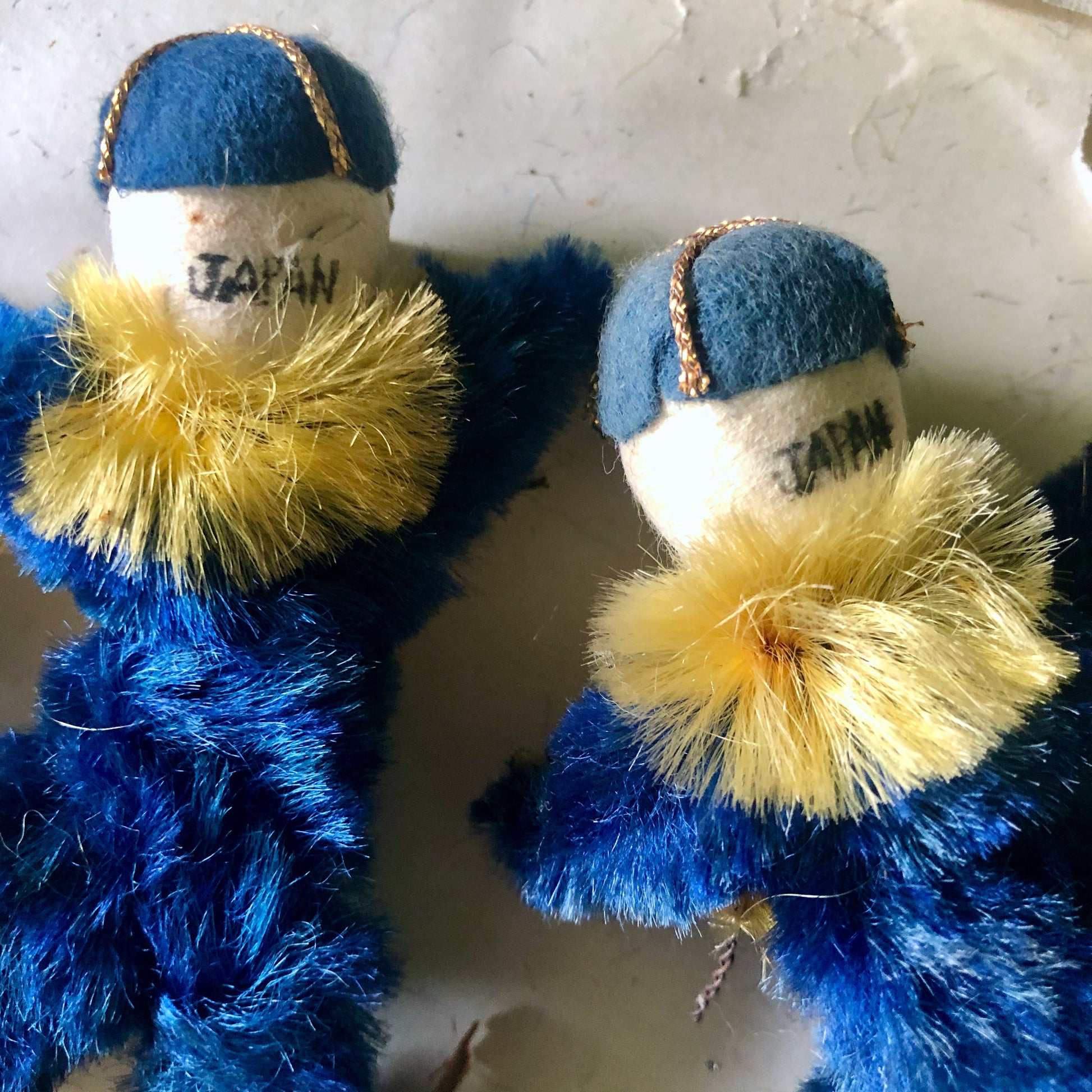 Vintage Chenille Pipe Cleaner Boy Scout Ornaments (c.1950s)