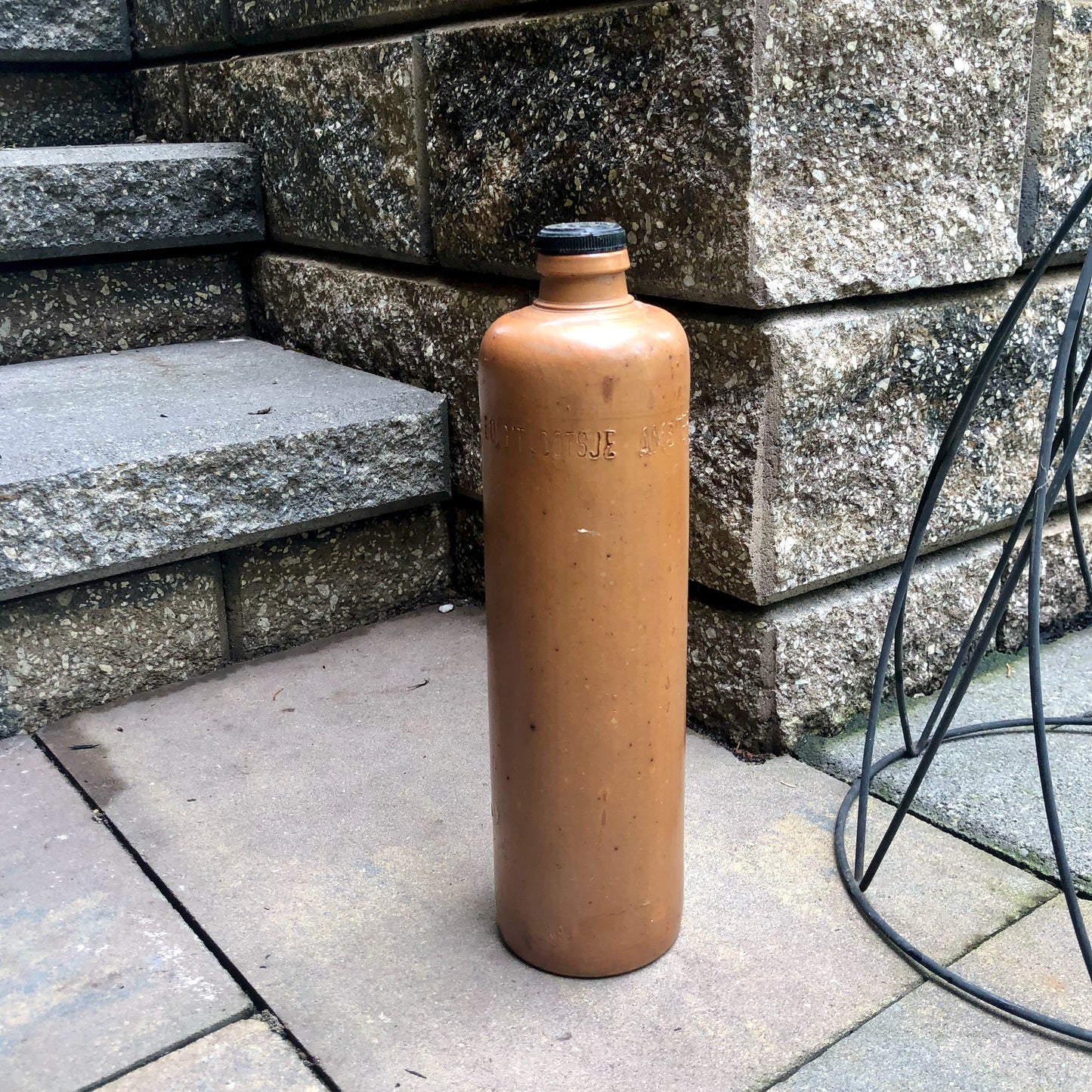 Antique Stoneware Gin Bottle from Erven Lucas Bols (c.1800s)