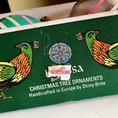 WWII Unsilvered Paper Cap Shiny Bright Ornaments (c.1940s)