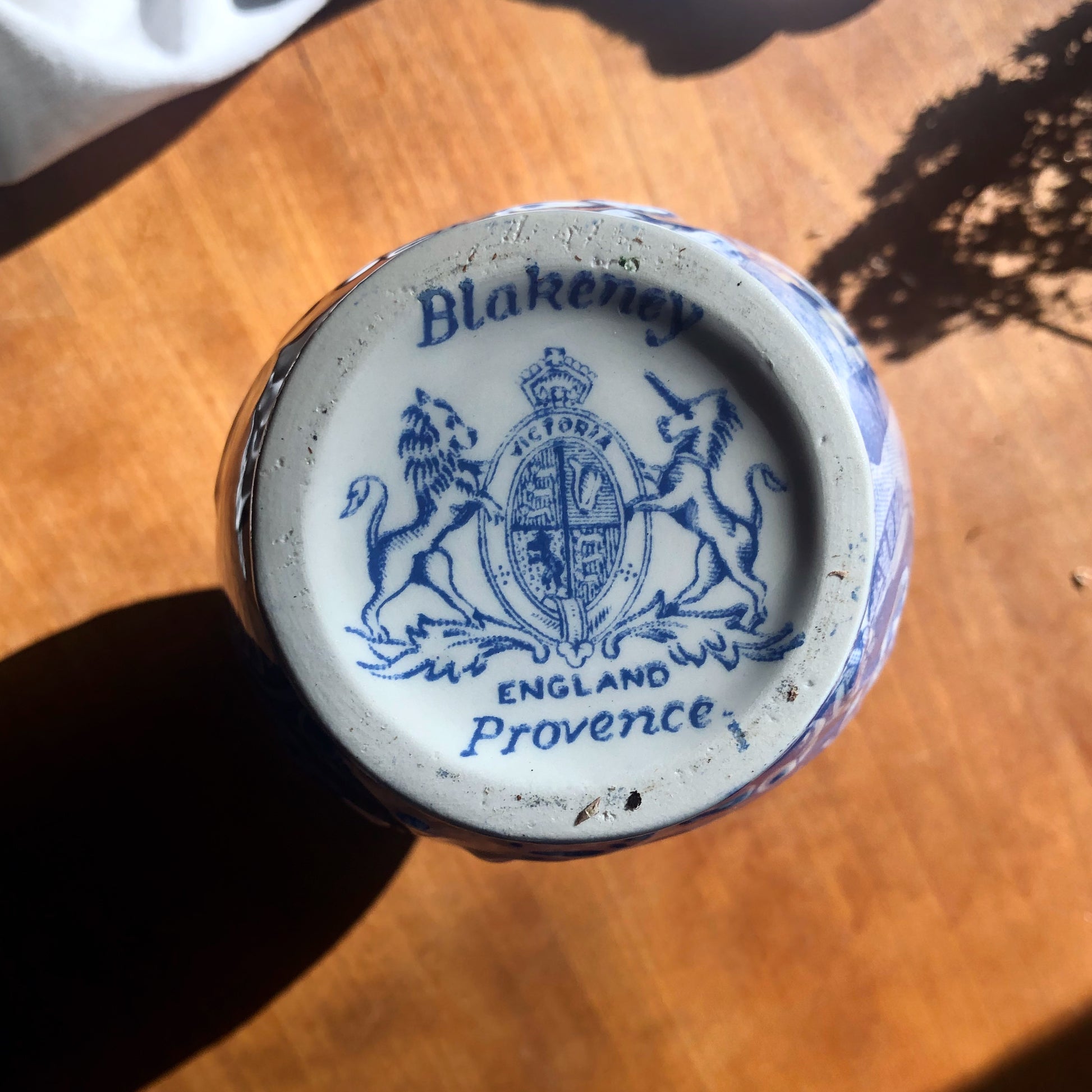 Chintzy Blue and White Blakeney 'Victoria' England Provence Vase (c.1950s)