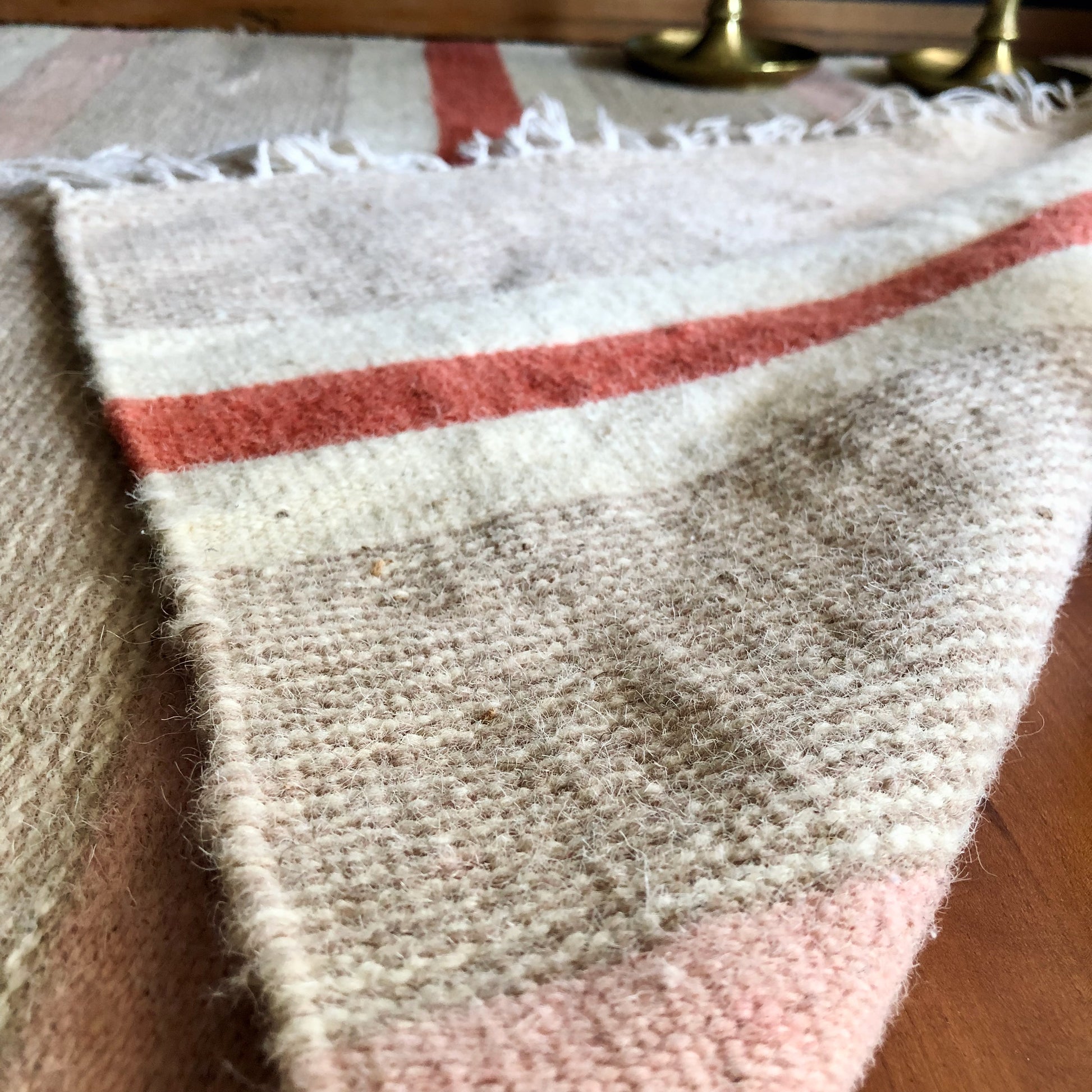 Modern Vintage Kilim Wool Rug in Fall Colors