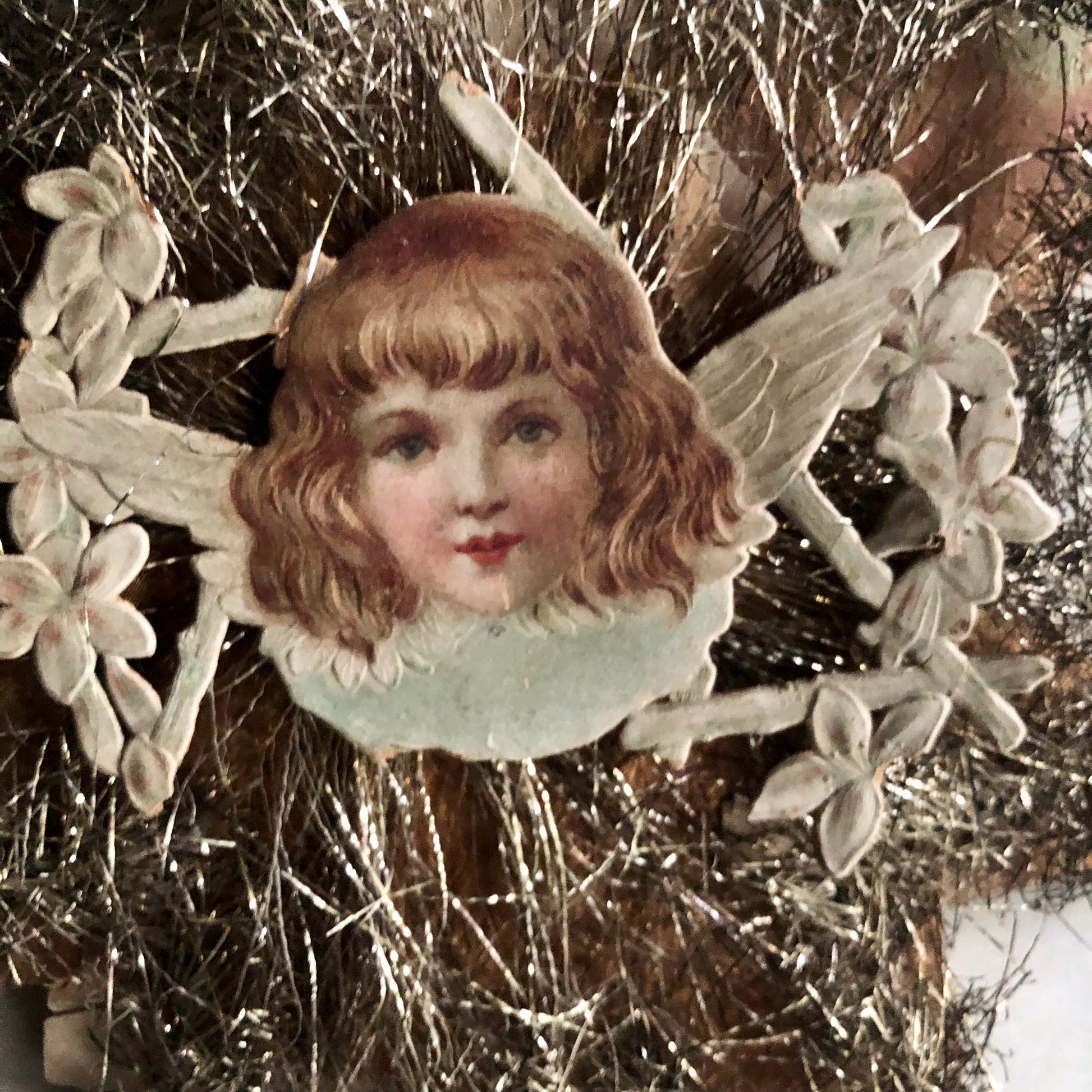 Antique German Tinsel and Paper Star Ornament (c.1900s)
