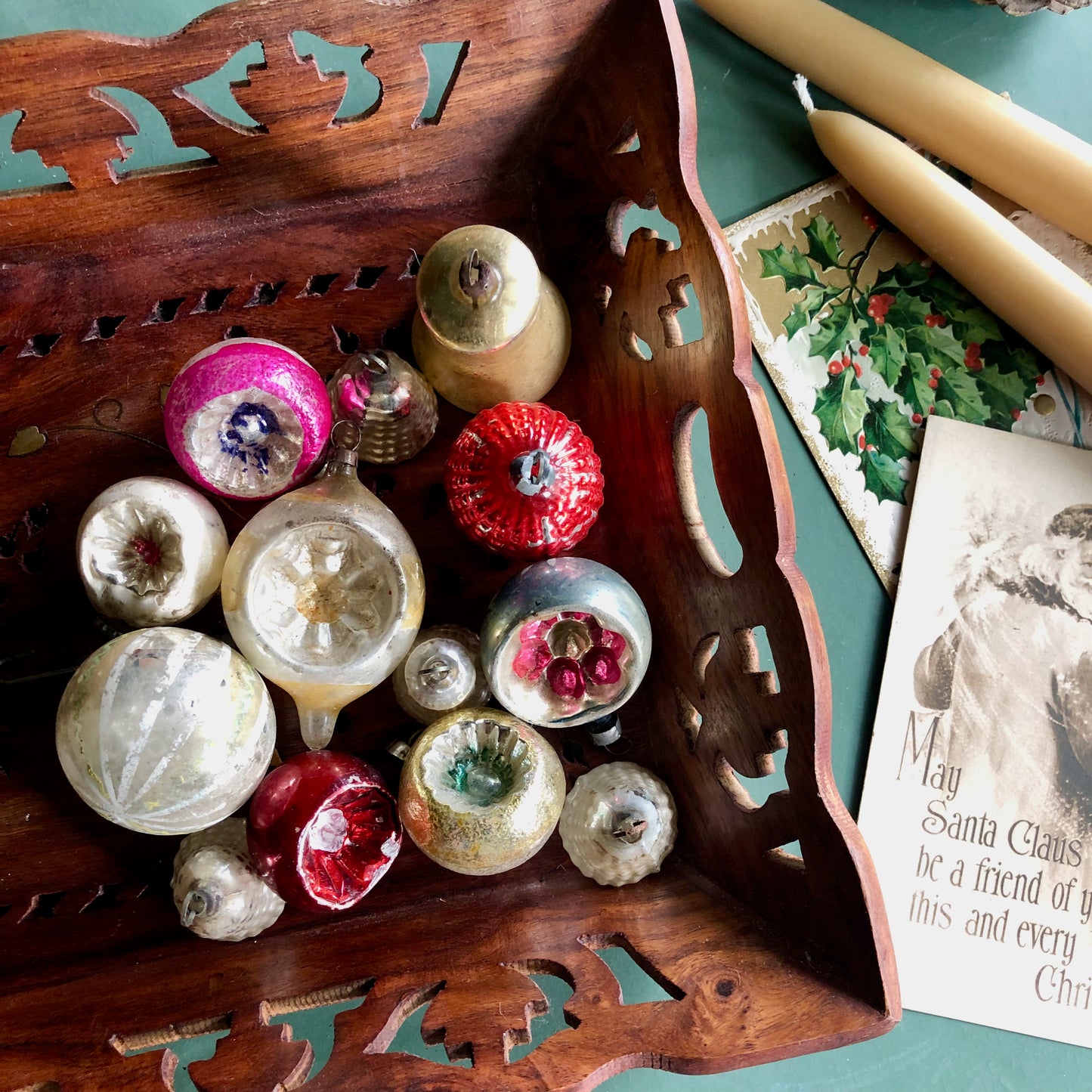 Early Antique Blown Glass Christmas Ornaments (c.1900s)