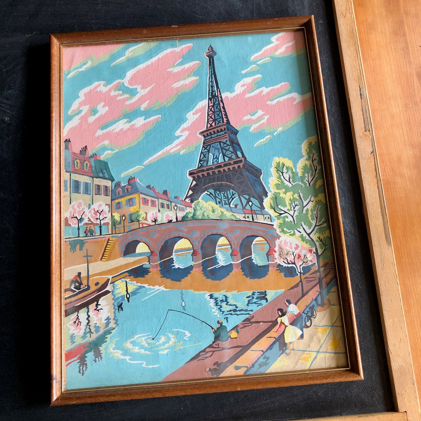 Mid Century Paris Eiffel Tower Paint By Number (c.1950s)