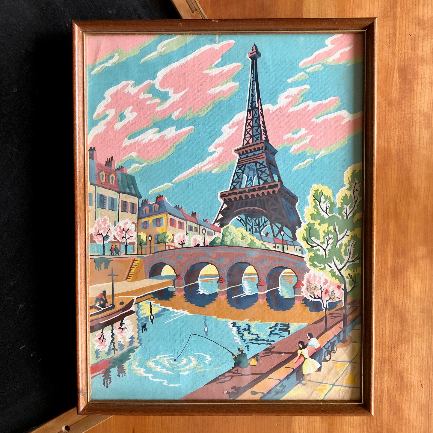 Mid Century Paris Eiffel Tower Paint By Number (c.1950s)