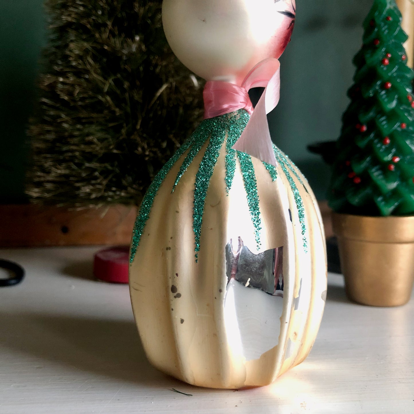 De Carlini Italian Blown Glass Clown Ornament (c.1960s)