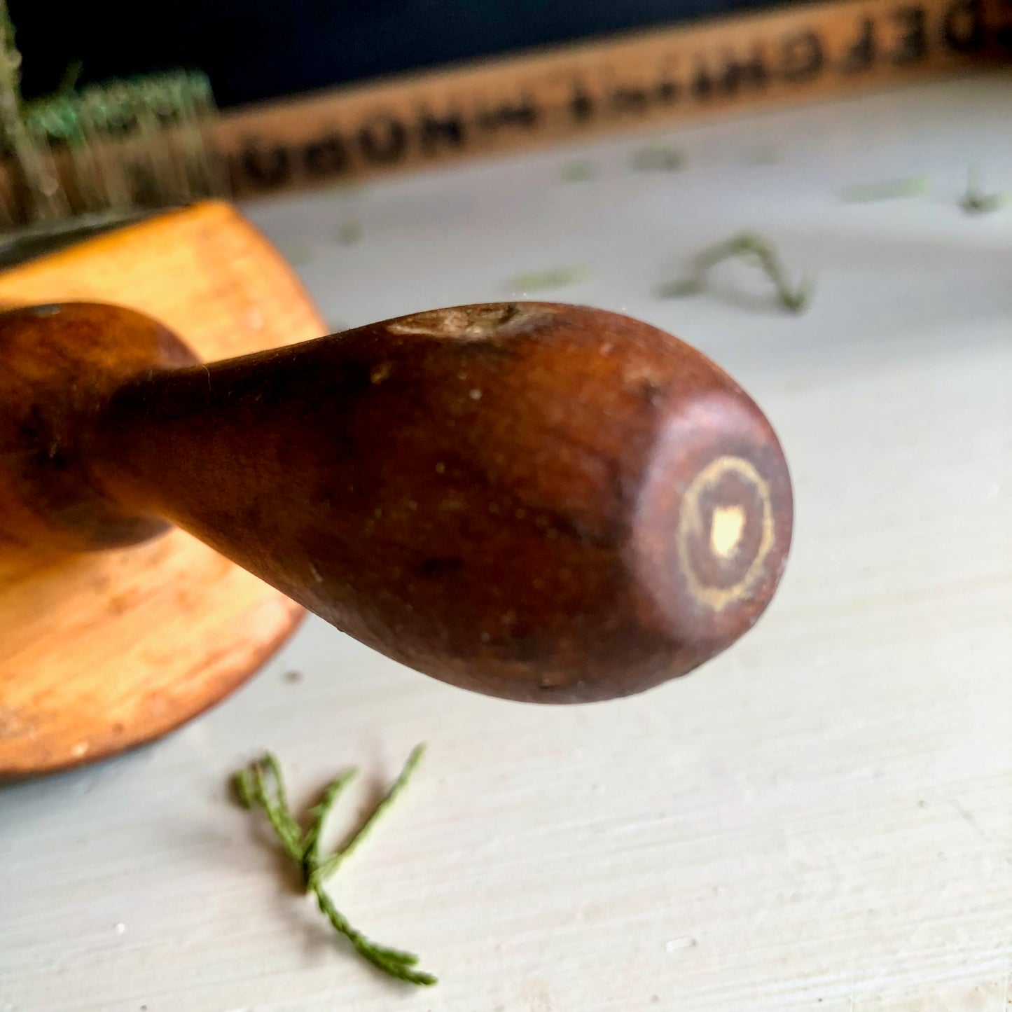 Antique Primitive Wood and Metal Grain Scoop (c.1940s)