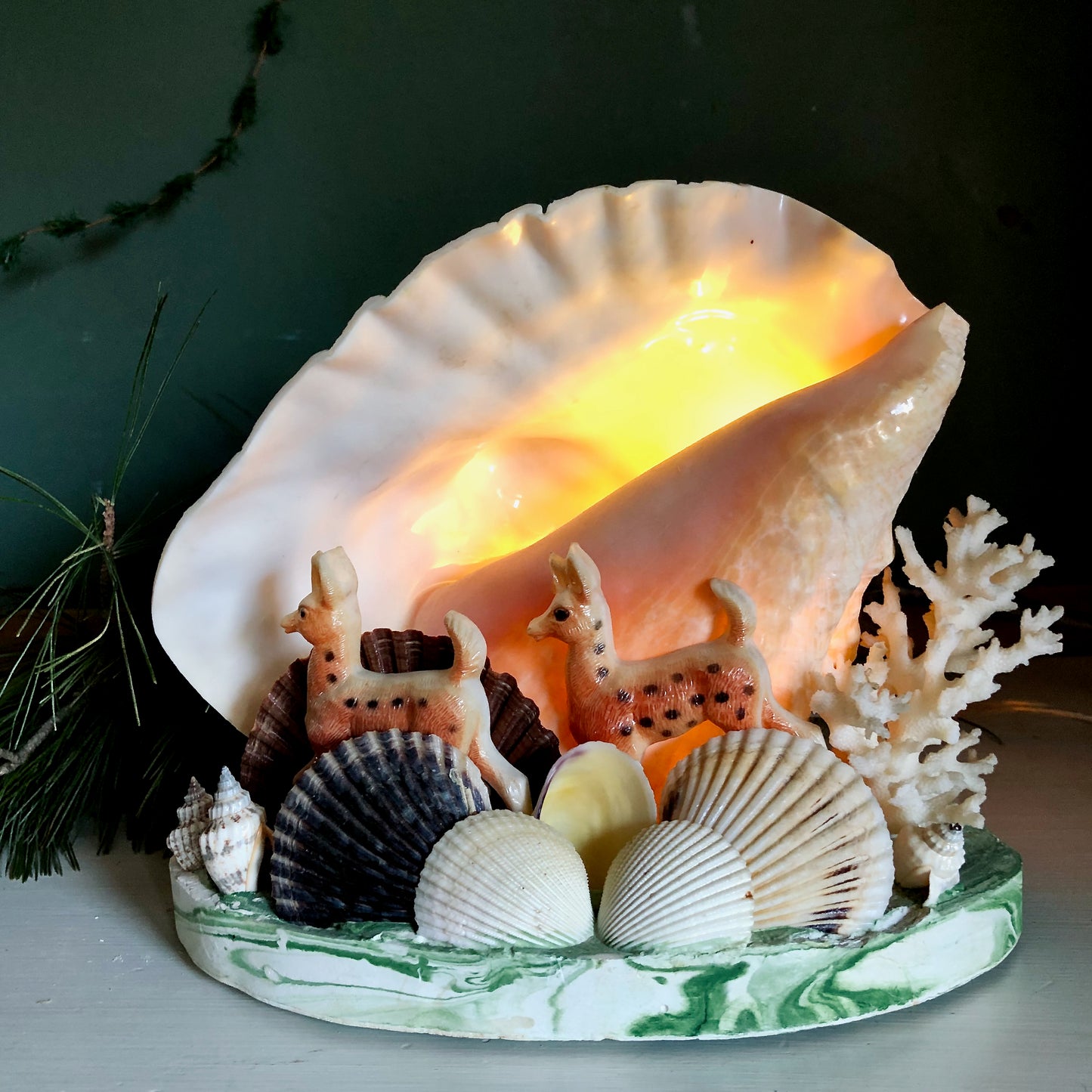 Vintage Florida Sea Shell Light (c1950s)