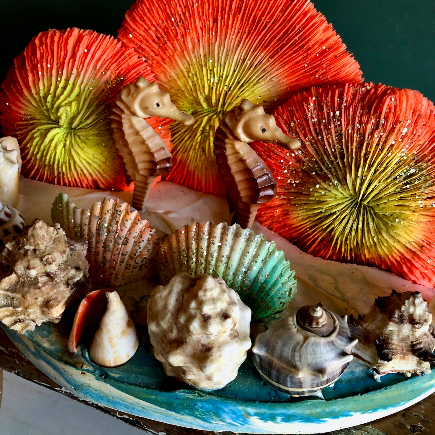 Old Florida Souvenir Sea Shell Lamp (c.1950s)