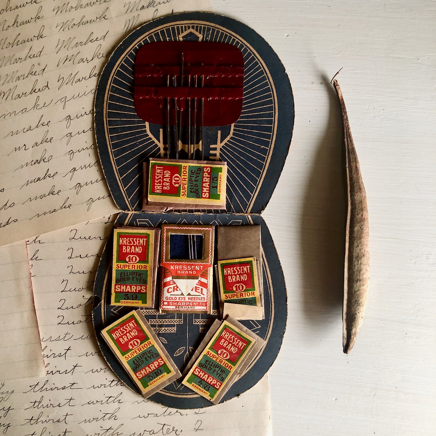 Antique German Advertising Needle Books (c.1930s-1940s)