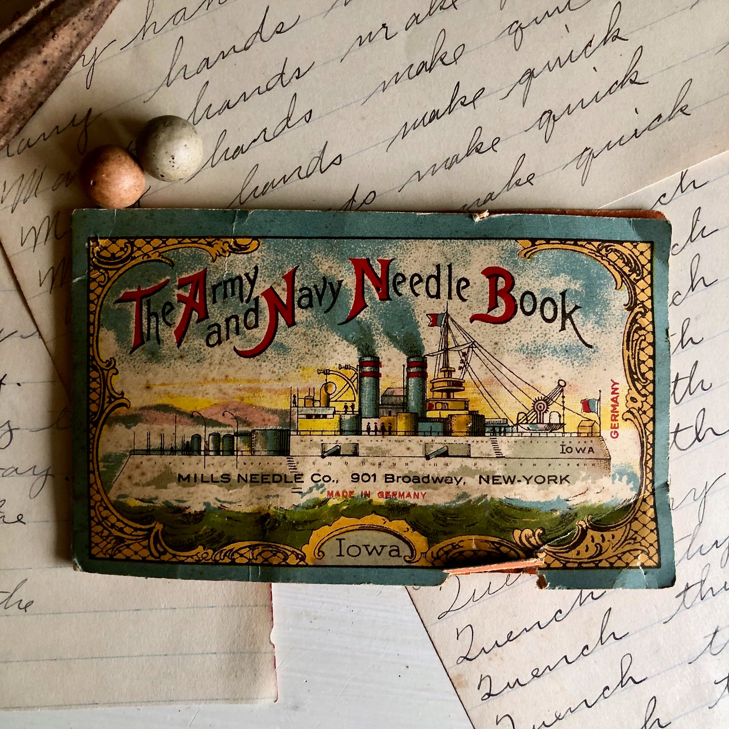 Antique German Advertising Needle Books (c.1930s-1940s)