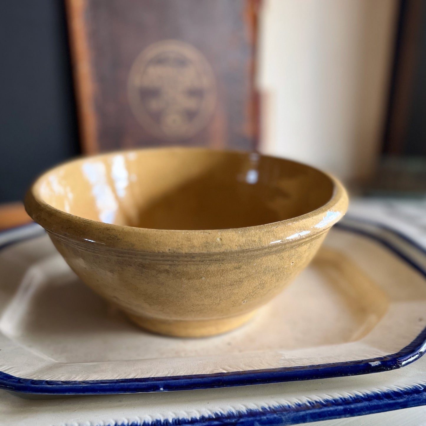 Primitive Yellow Ware Bowl (c.1900s)