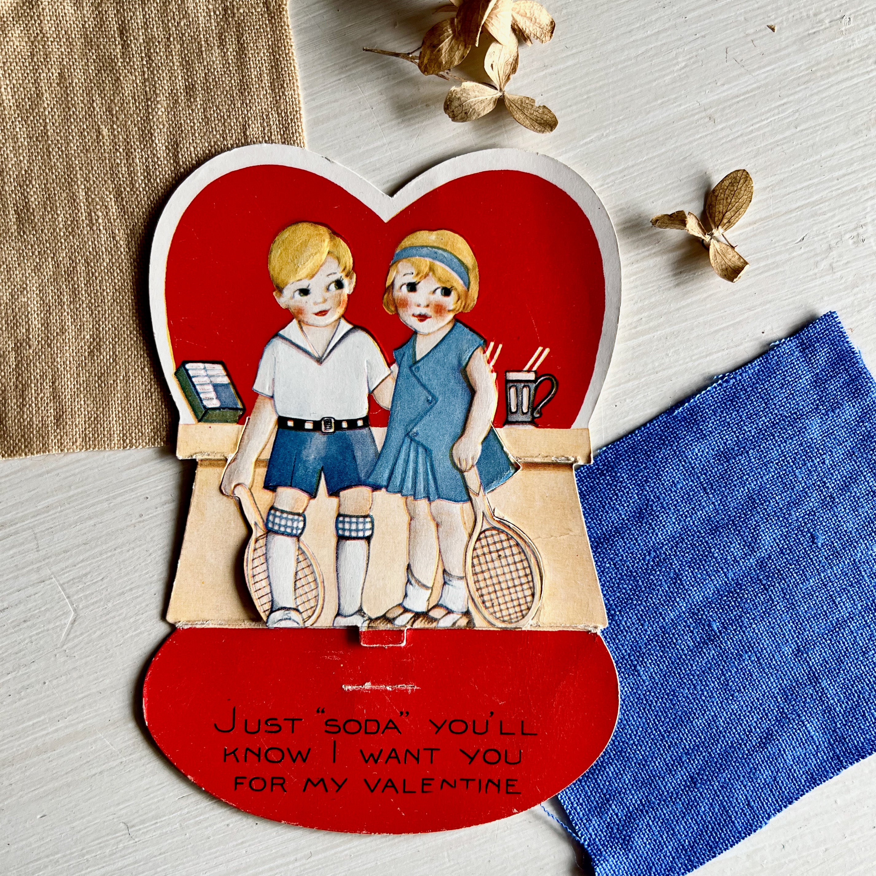 Handmade Signed Antique Valentine Card (1920s) – Rush Creek Vintage