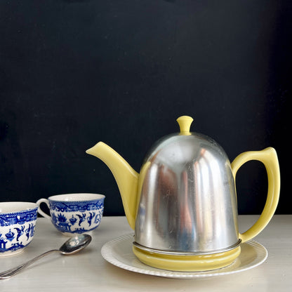 Vintage Hall Yellow Teapot with Warming Cozy (c.1950s)