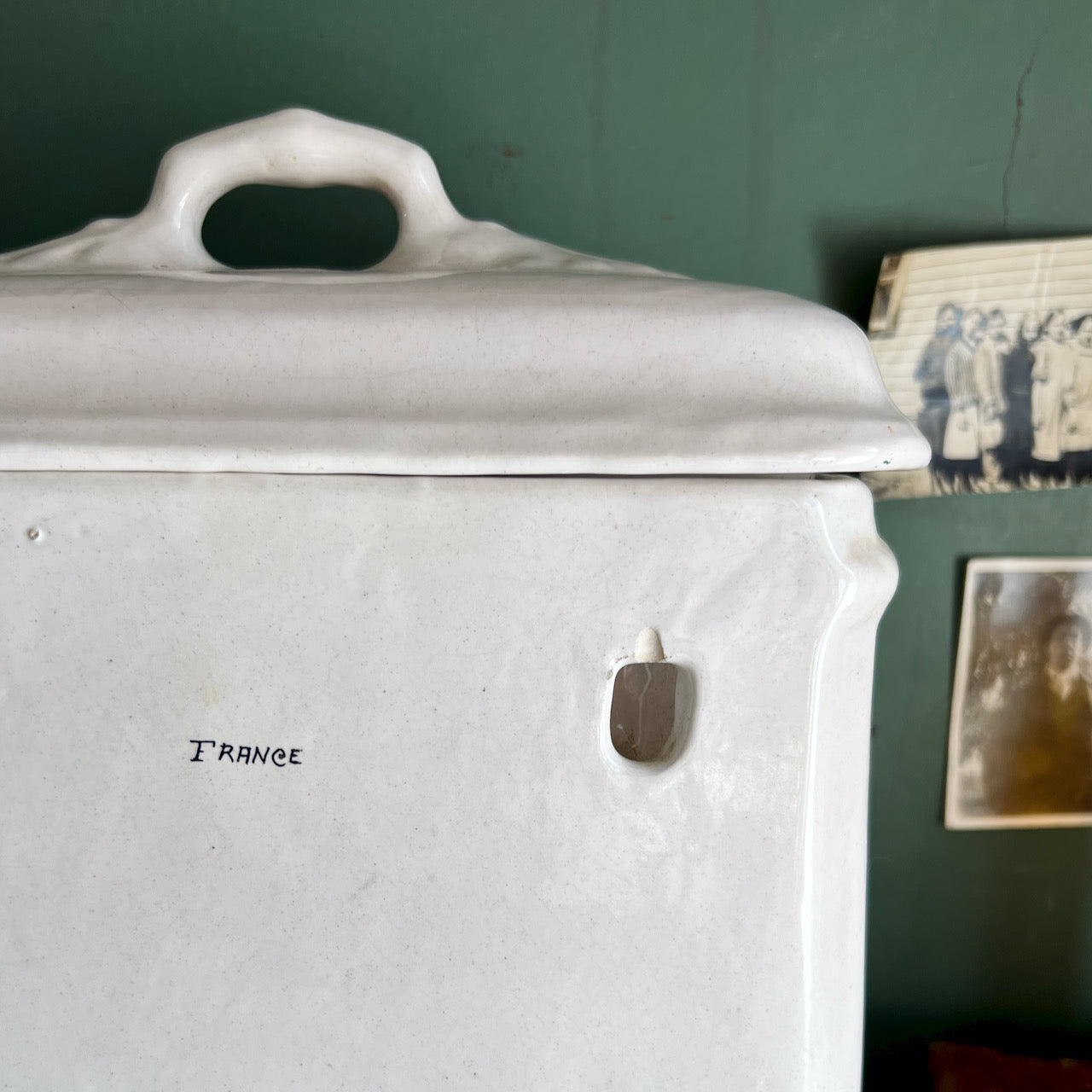 Vintage French Ironstone Wall Mount Lavabo Font and Basin (c.1900s)