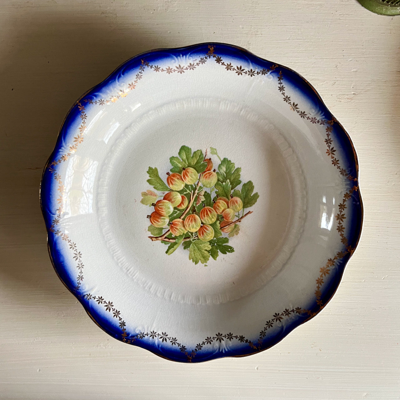 Antique Flow Blue Bowls with Transferware Fruit Motif, Mismatched Set of 4 online Bowls, Rustic Serving Bowls, Old Bowls, La Francaise China