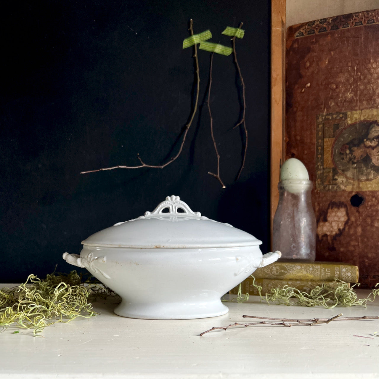 Antique Burgess & Goddard Ironstone Vegetable Dish (c.1800s)