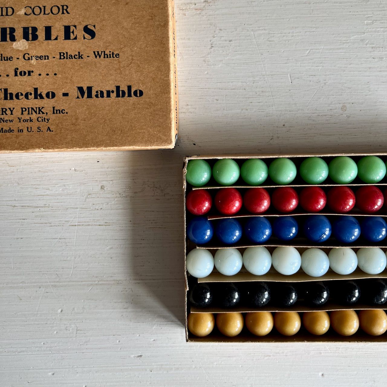 Box of 60 Game Marbles by Berry Pink, Inc. (c.1930s)