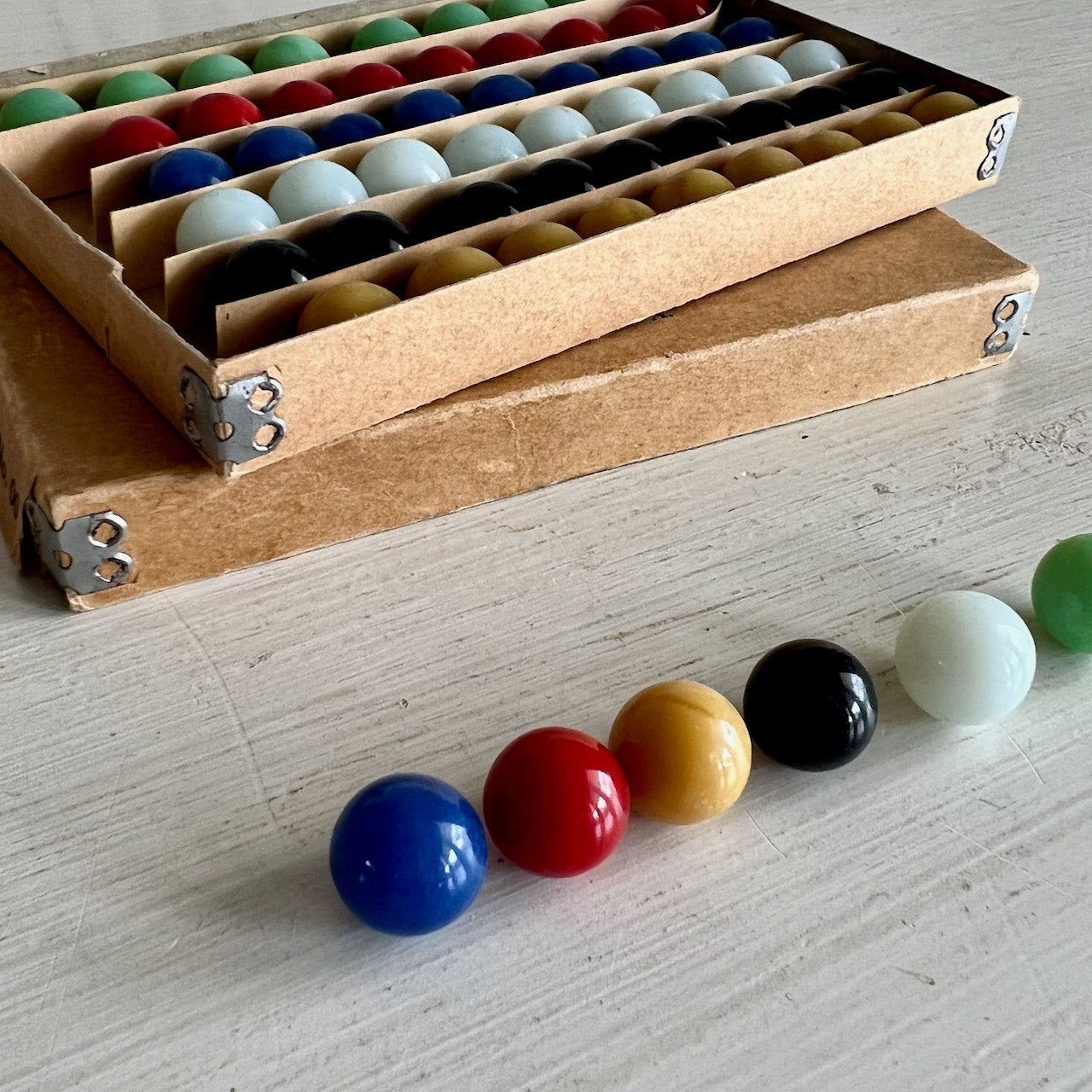 Box of 60 Game Marbles by Berry Pink, Inc. (c.1930s)