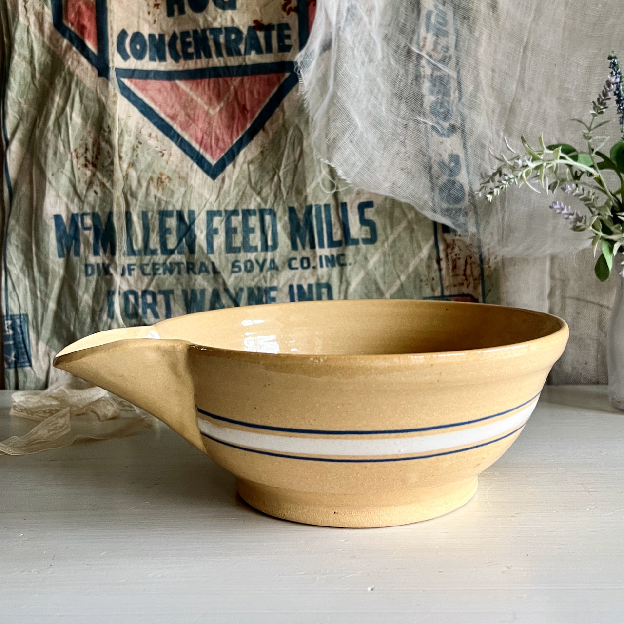 Vintage East Knoll Yellow Ware Batter Bowl (c.1980s)