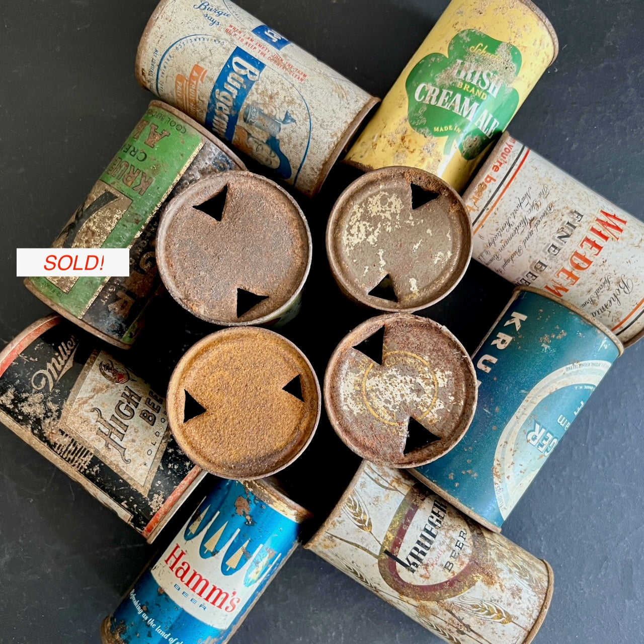 Vintage Flat Top Beer Cans Collection – Rush Creek Vintage