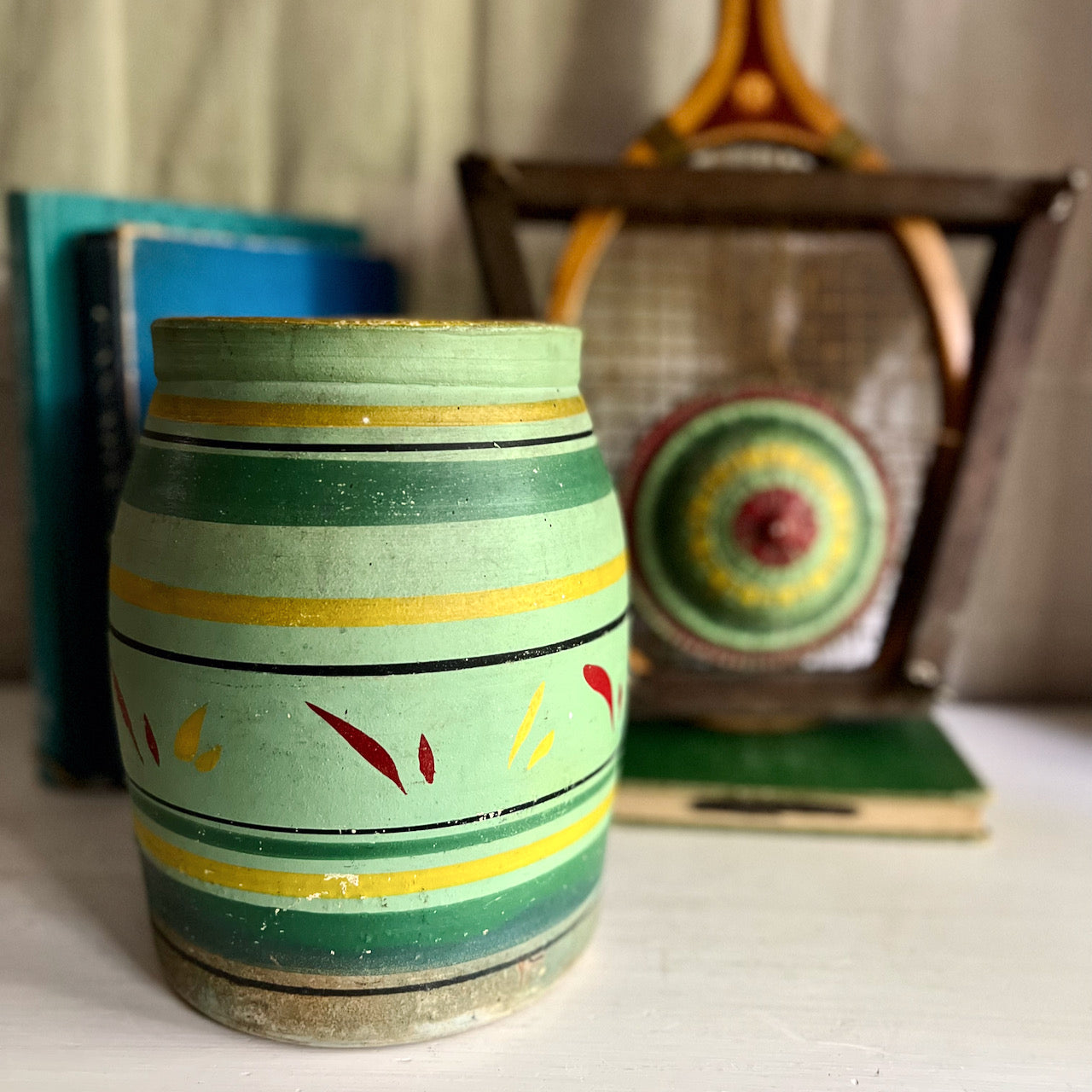 Robinson Ransburg Pottery Cookie Jar, 1930s Rio Collection