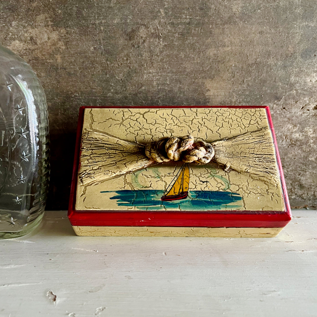 California Rancho Craft Wooden Box (c.1930s)