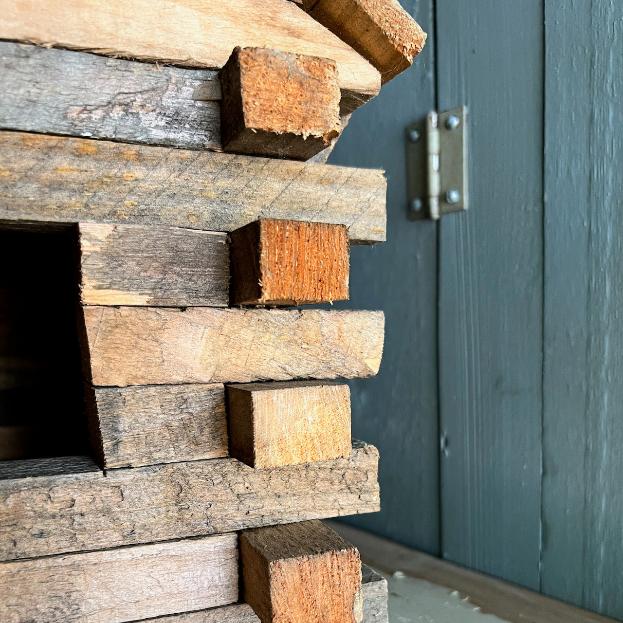 Rustic Handbuilt Amish Toy Log Cabin