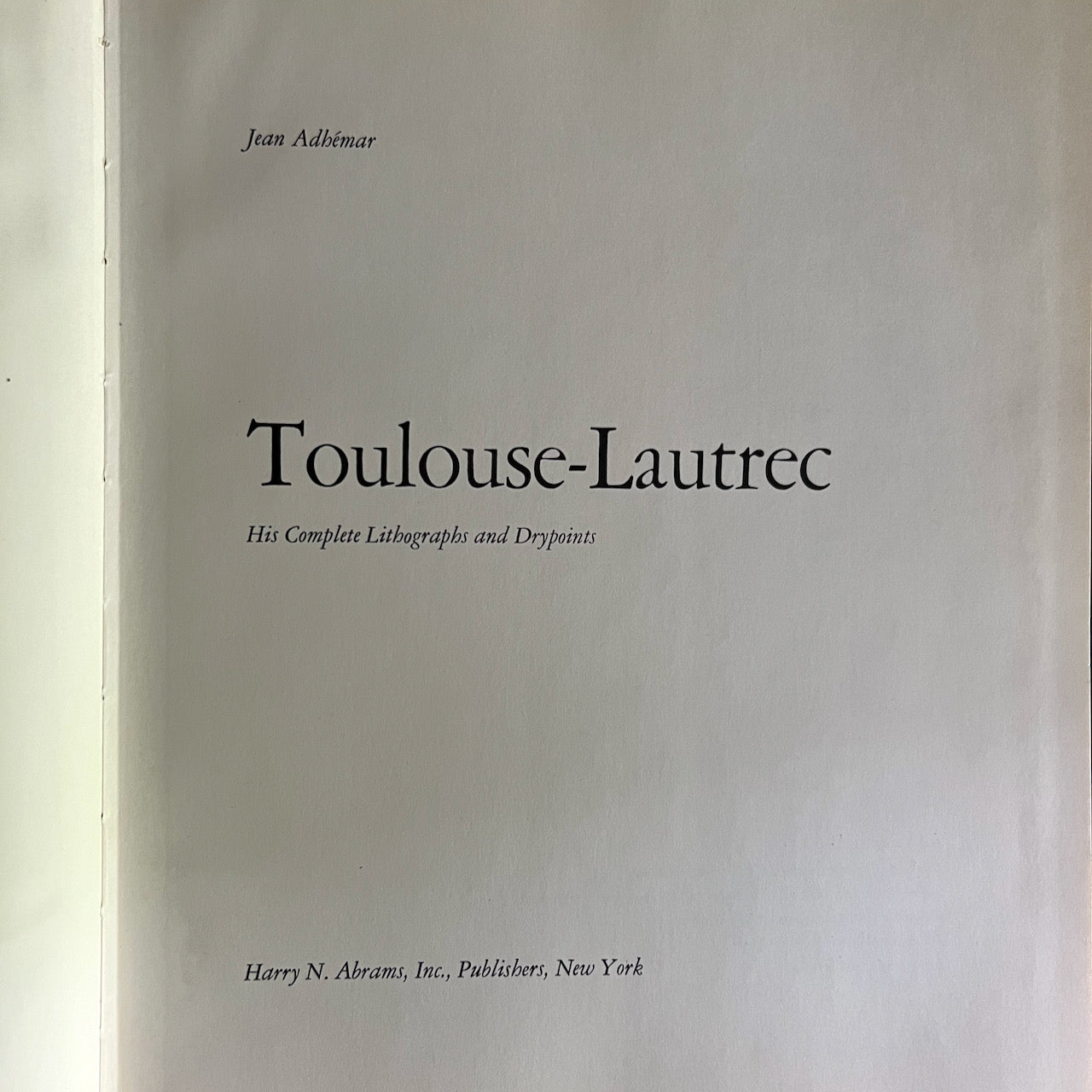 Toulouse-Lautrec Vintage Art Book by Jean Adhemar (c.1960s)