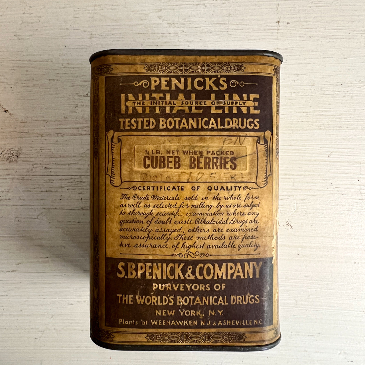 Penick's Antique Botanical Drugs Tin Collection (c.1930s)