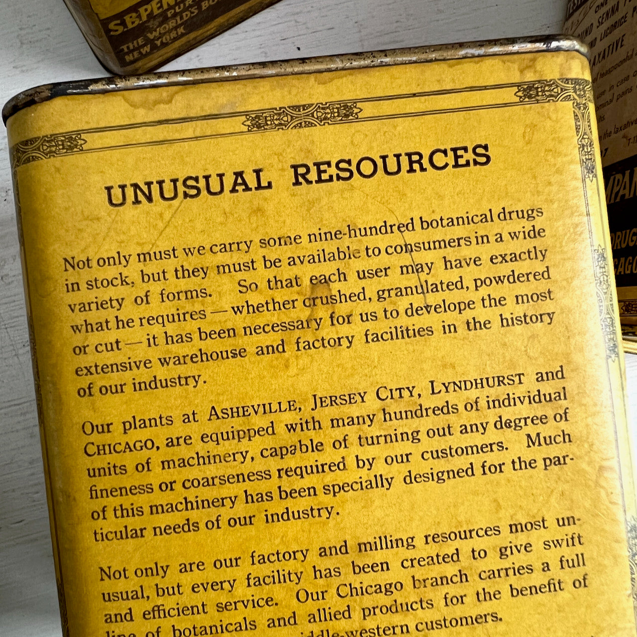 Penick's Antique Botanical Drugs Tin Collection (c.1930s)