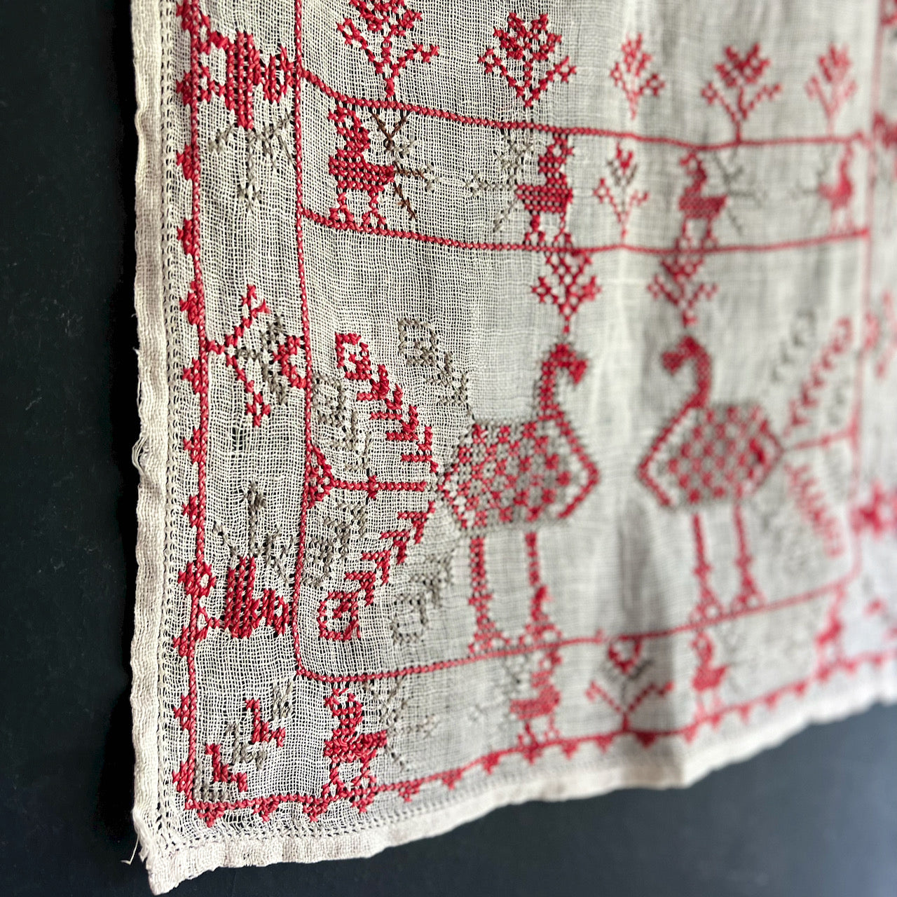American Antique Needlework Show Towel (1800s)