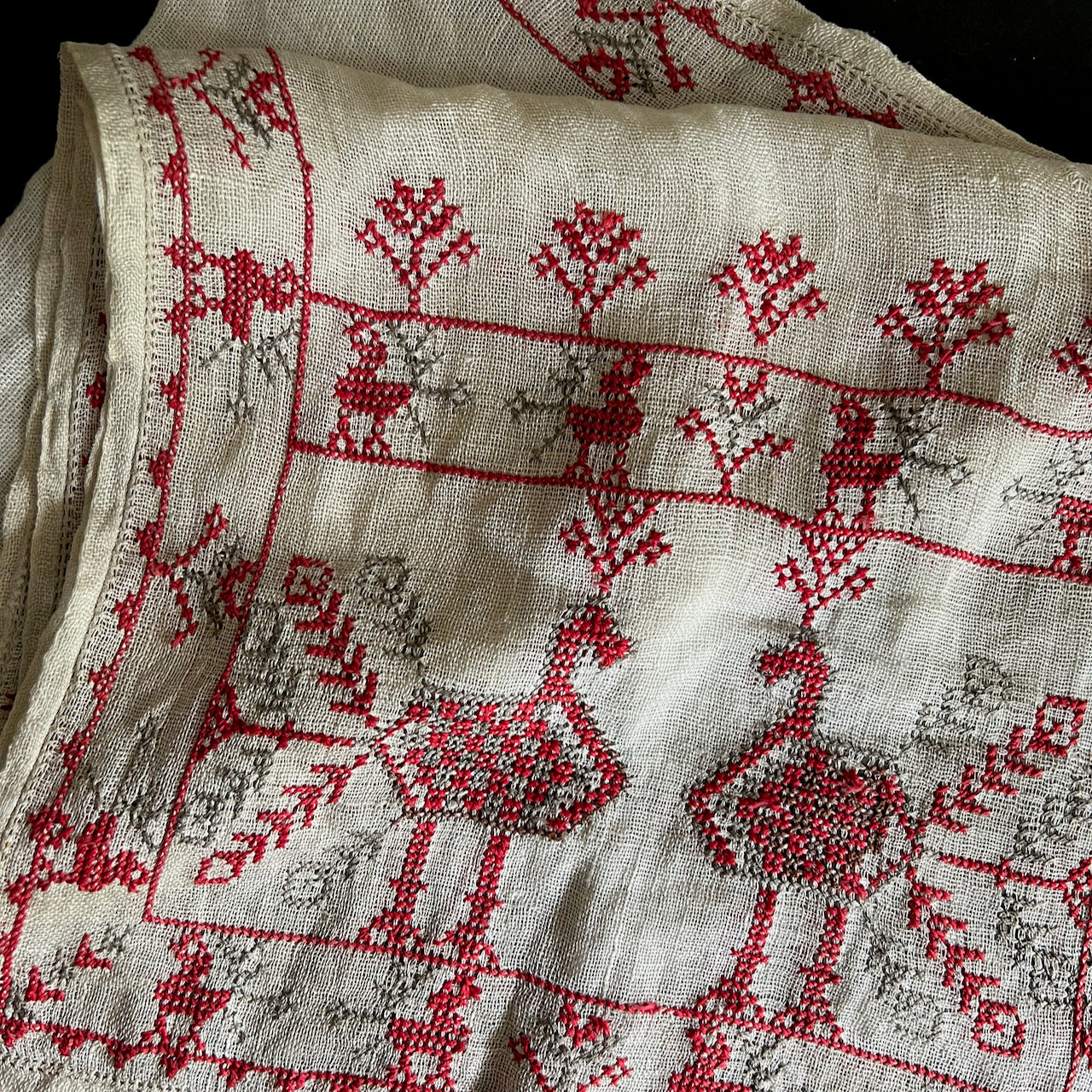 American Antique Needlework Show Towel (1800s)