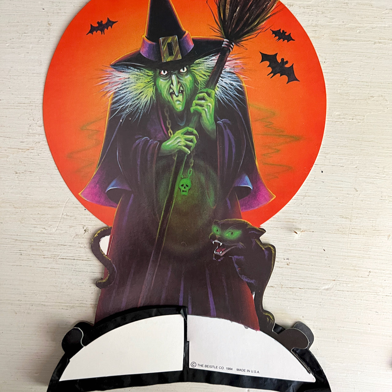 Vintage Halloween Witch Honeycomb Party Decoration (c.1984)