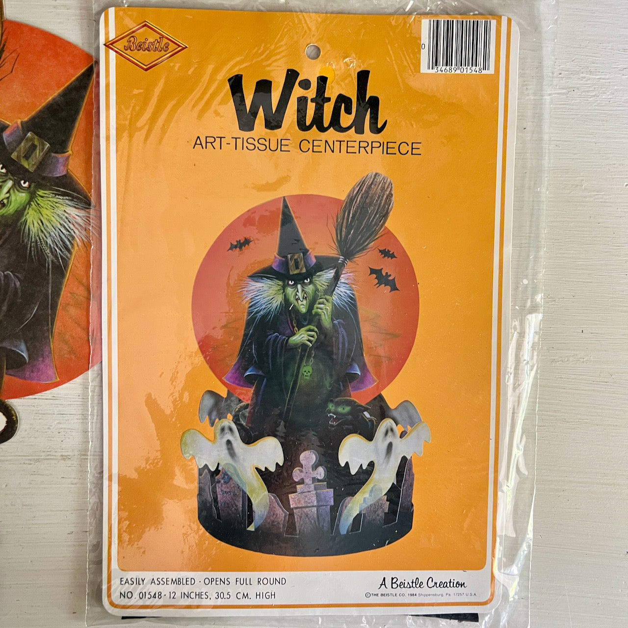 Vintage Halloween Witch Honeycomb Party Decoration (c.1984)