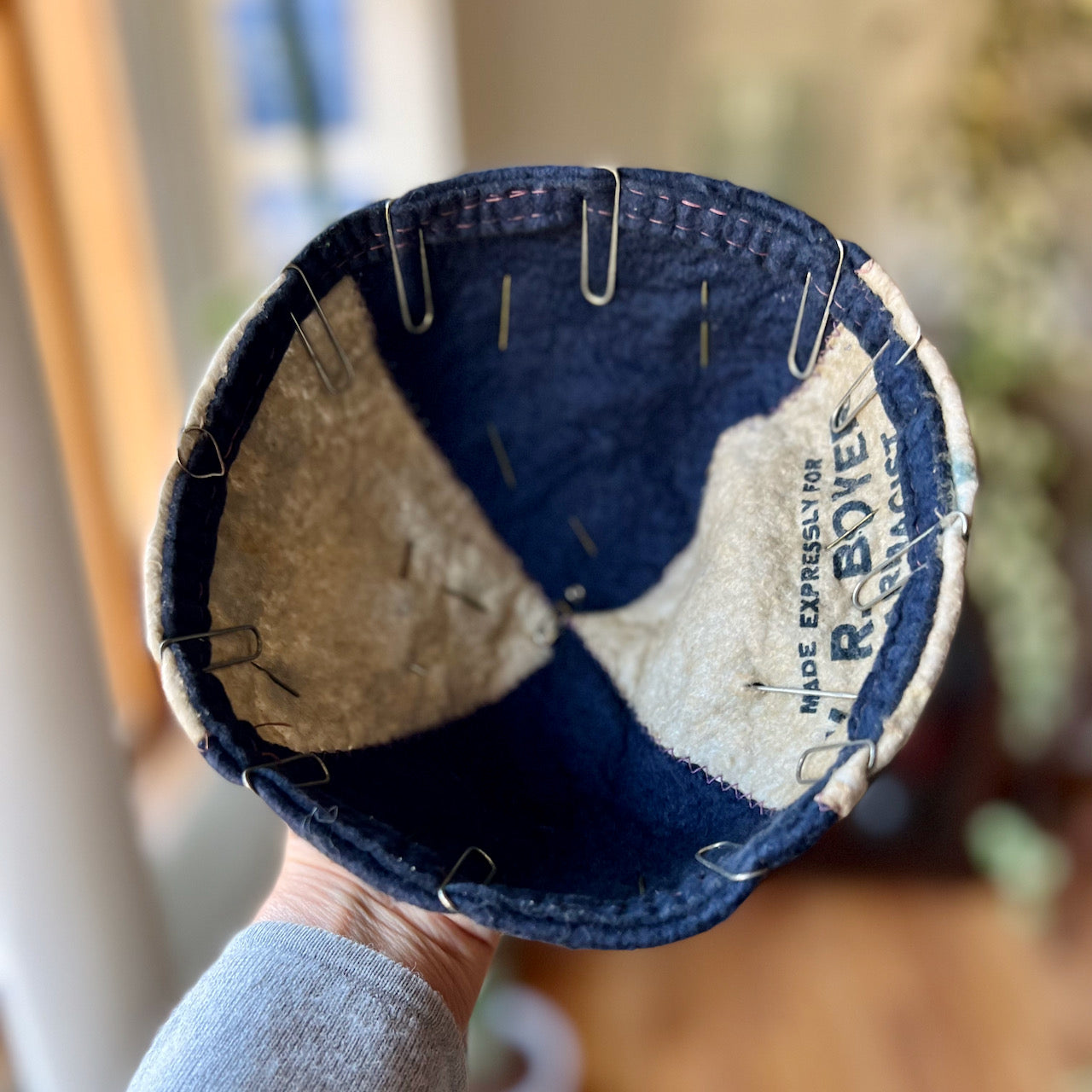 Advertising Felt Beanie with Vintage Charms (c.1930s-1940s)