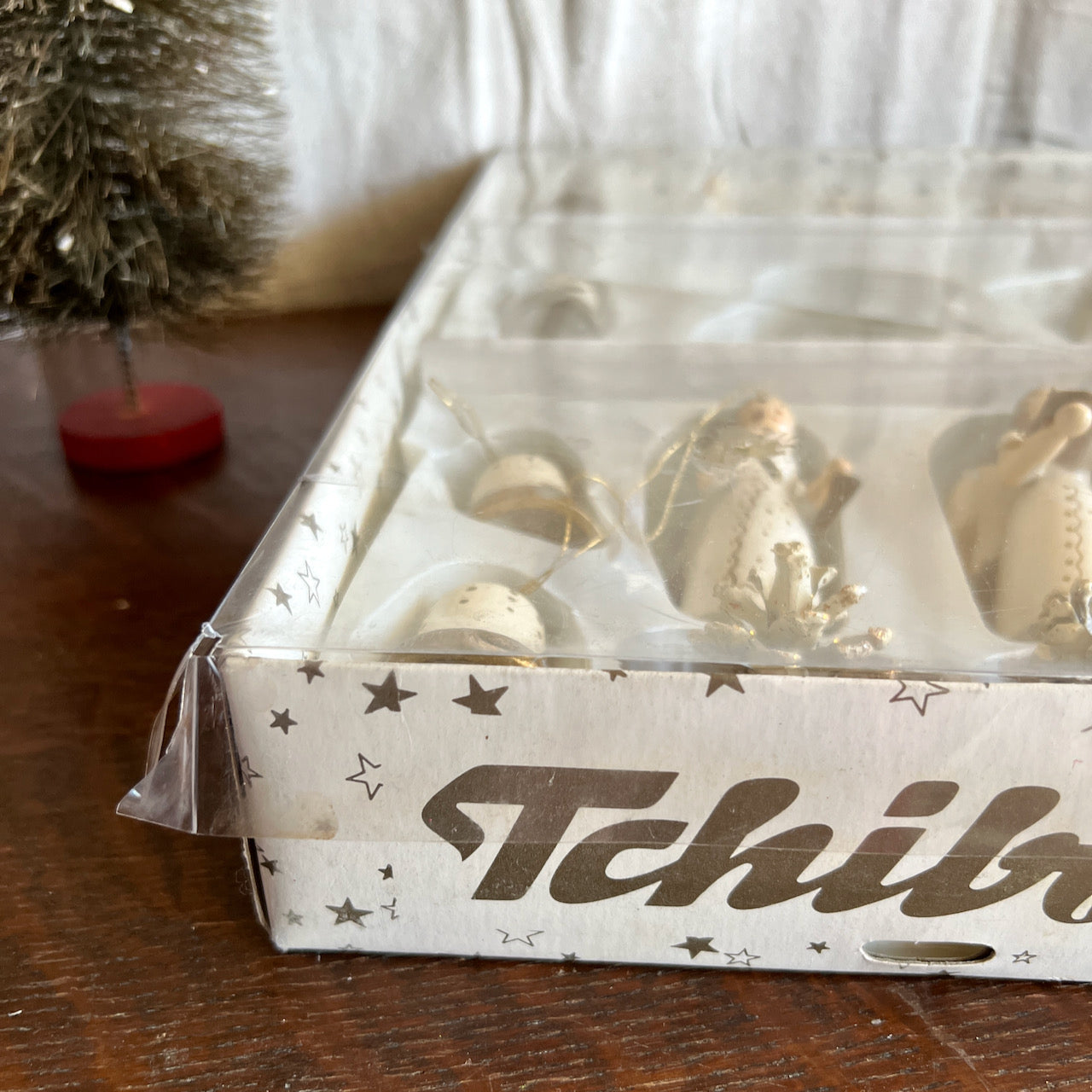 Set of 30 German Wooden Ornaments by Tchibo (c.1970s)