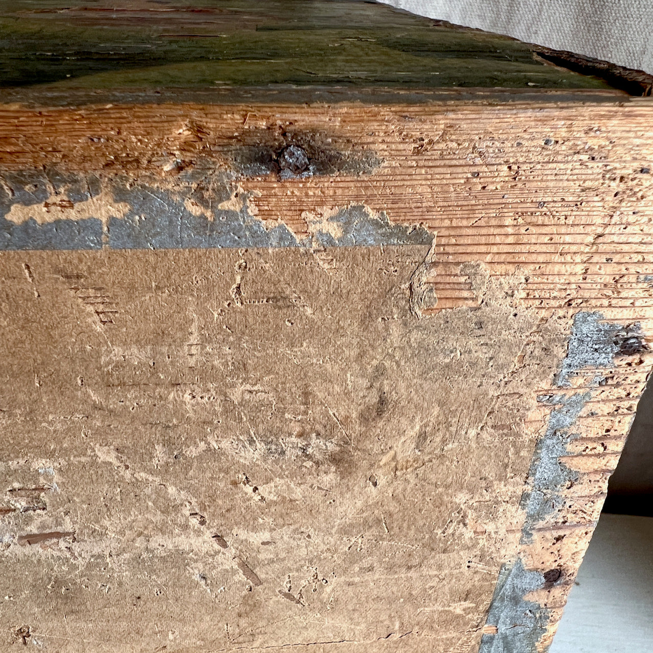 Antique Asian Tin-Lined Wooden Tea Box (c.1900)