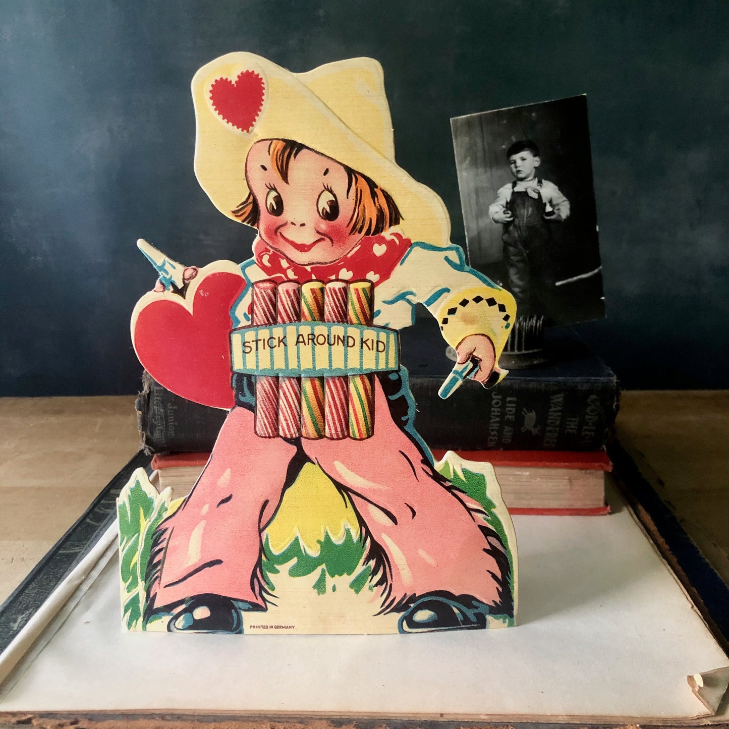 Vintage Cowboy Valentine Card (c.1930s)