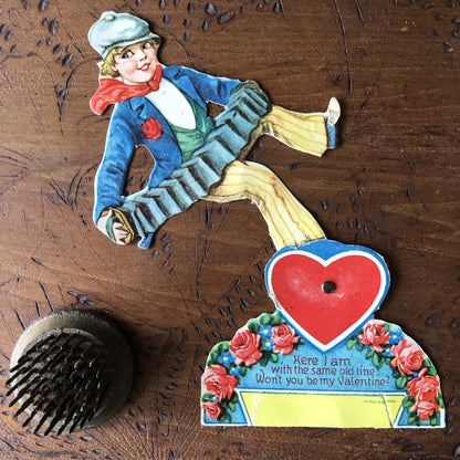 Antique Mechanical Valentine Card, Made in Germany (c.1930s)
