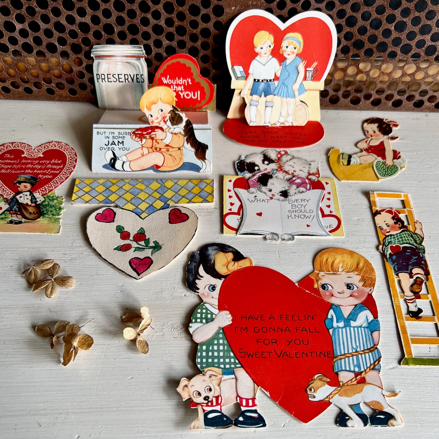 Vintage Valentine Card Collection, Set of 6