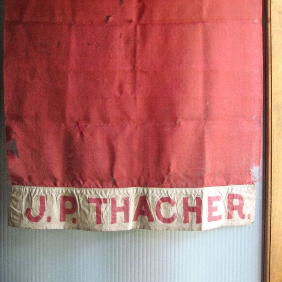 Antique New England Red Family Flag (c.1800s)
