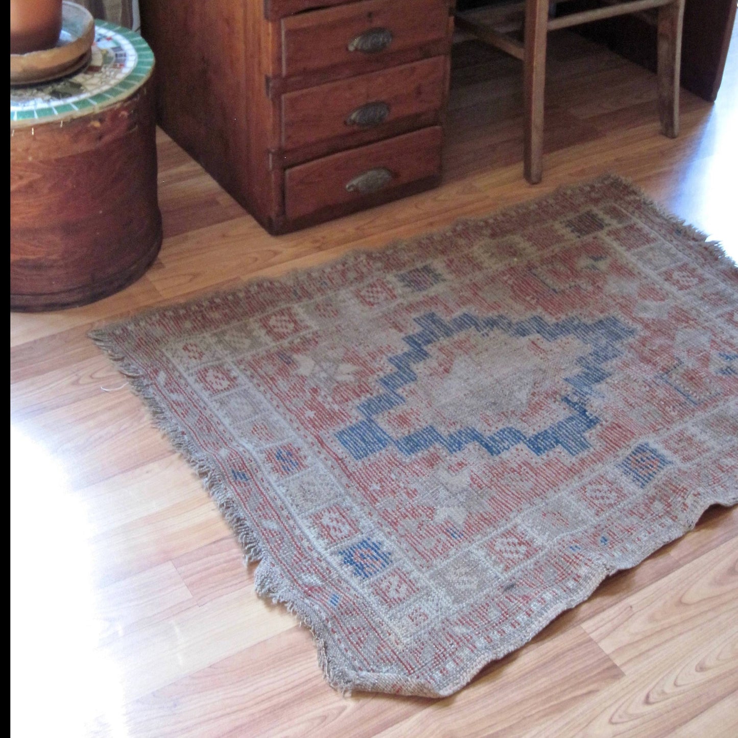 Antique Wool Tribal Rug (c.1800s)