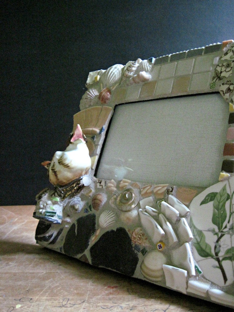 Upcycled Woodland Mosaic Picture Frame