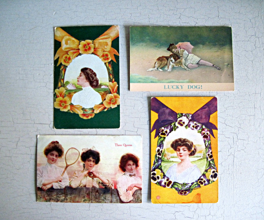 Victorian Romantic Postcard Collection (c.1900s)