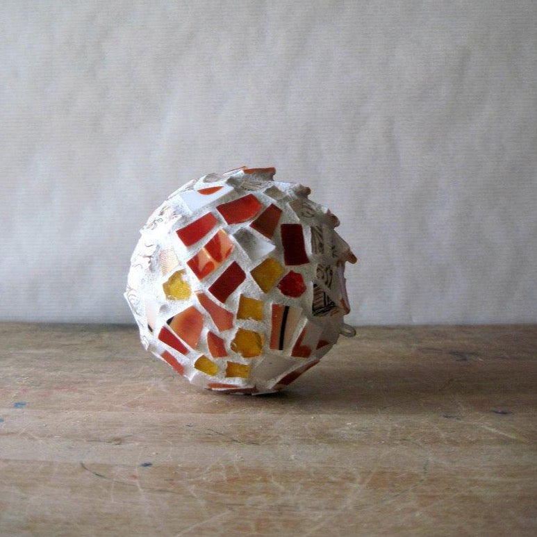 Upcycled Mosaic Christmas Ornament