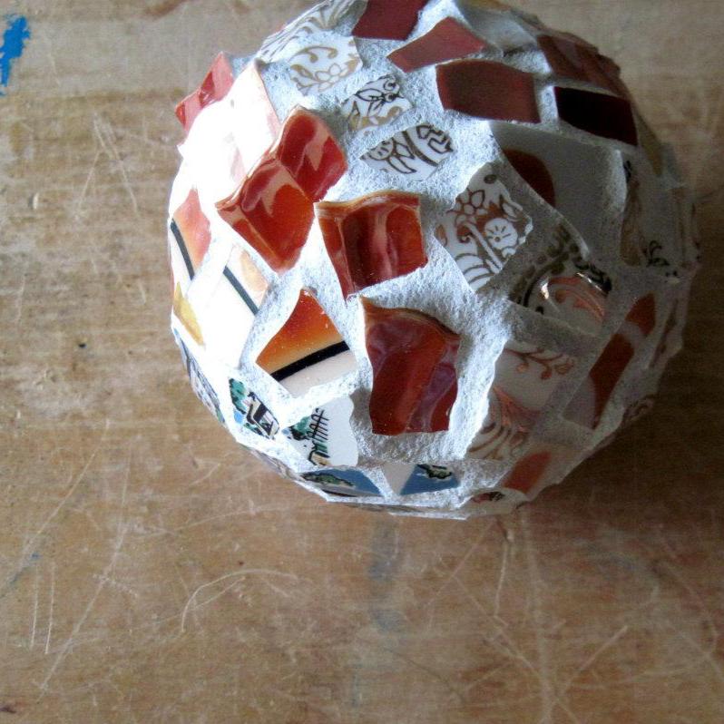 Upcycled Mosaic Christmas Ornament