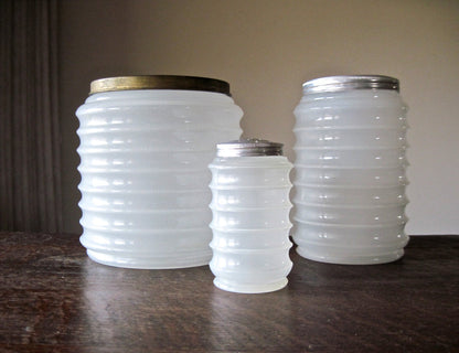 Hoosier Cabinet Sellers Glass Canister Set (c.1920s)