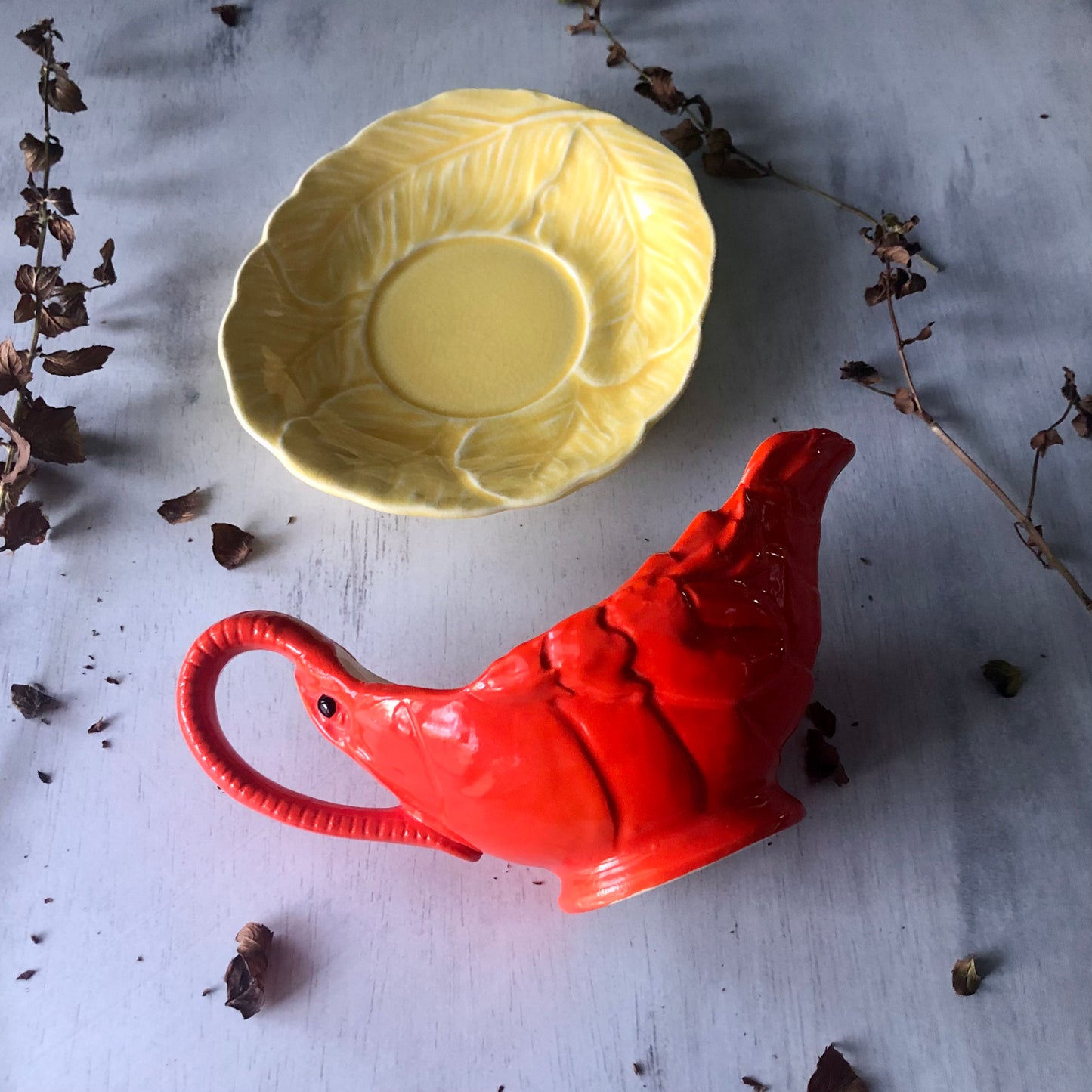 Maruhon Ware Crawfish Creamer Set (c.1940s)